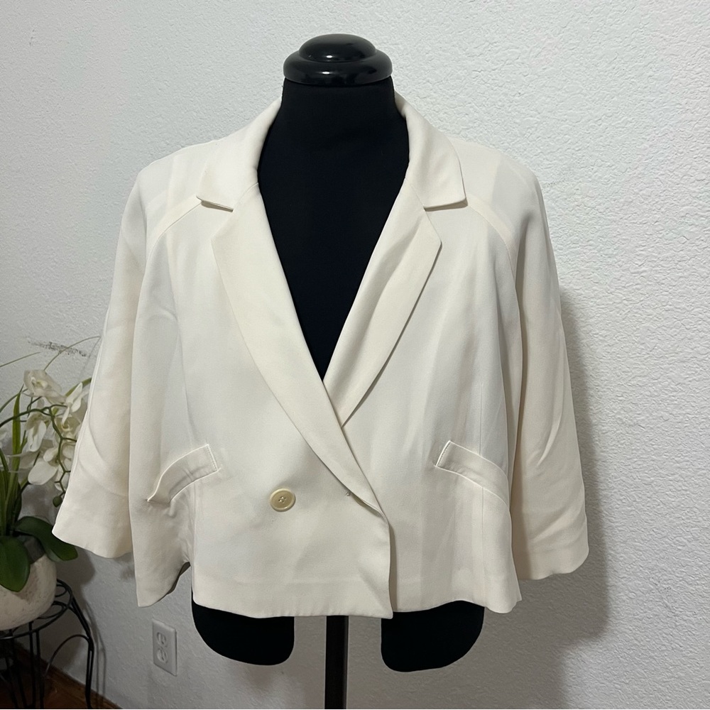 MORGANE Le Fay Silk Blazer L - Picture 1 of 12